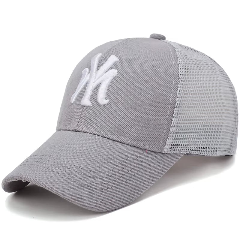 Summer Gauze Baseball Cap with Letter Embroidery Fashion Cap Outdoor Peaked Cap Men and Women Fashion Street Style Sun Hat