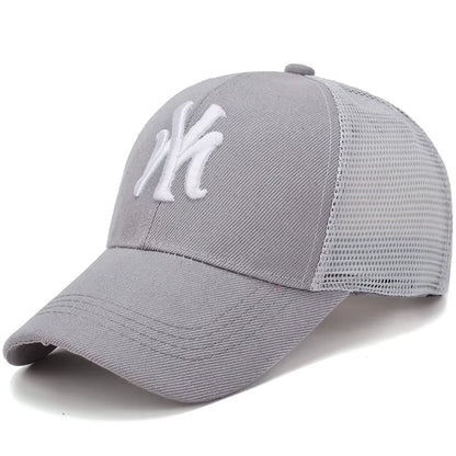 Summer Gauze Baseball Cap with Letter Embroidery Fashion Cap Outdoor Peaked Cap Men and Women Fashion Street Style Sun Hat