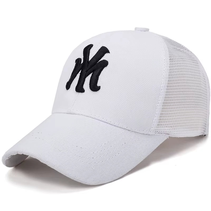 Summer Gauze Baseball Cap with Letter Embroidery Fashion Cap Outdoor Peaked Cap Men and Women Fashion Street Style Sun Hat