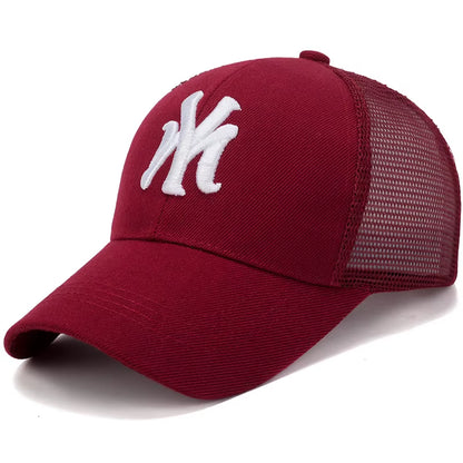Summer Gauze Baseball Cap with Letter Embroidery Fashion Cap Outdoor Peaked Cap Men and Women Fashion Street Style Sun Hat