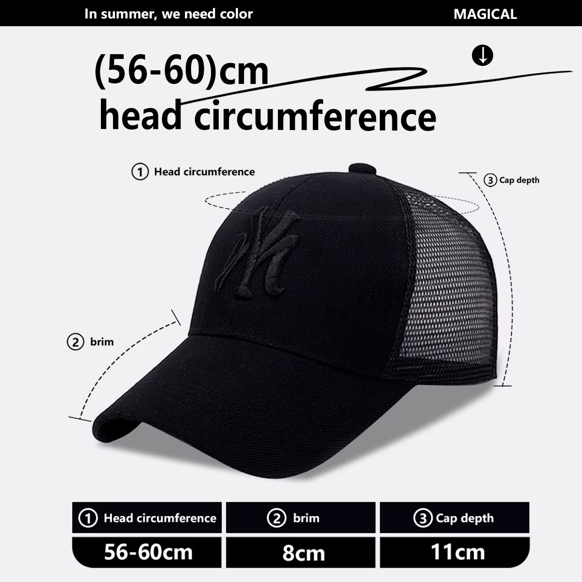 Summer Gauze Baseball Cap with Letter Embroidery Fashion Cap Outdoor Peaked Cap Men and Women Fashion Street Style Sun Hat