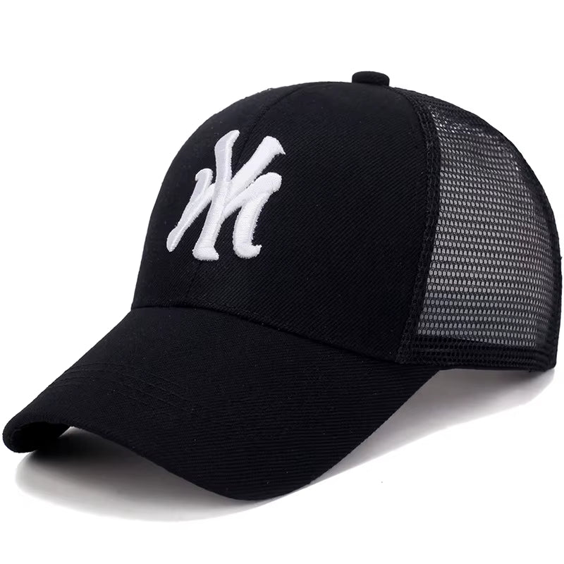 Summer Gauze Baseball Cap with Letter Embroidery Fashion Cap Outdoor Peaked Cap Men and Women Fashion Street Style Sun Hat
