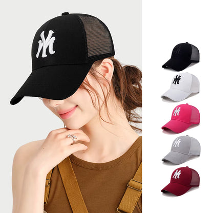 Summer Gauze Baseball Cap with Letter Embroidery Fashion Cap Outdoor Peaked Cap Men and Women Fashion Street Style Sun Hat