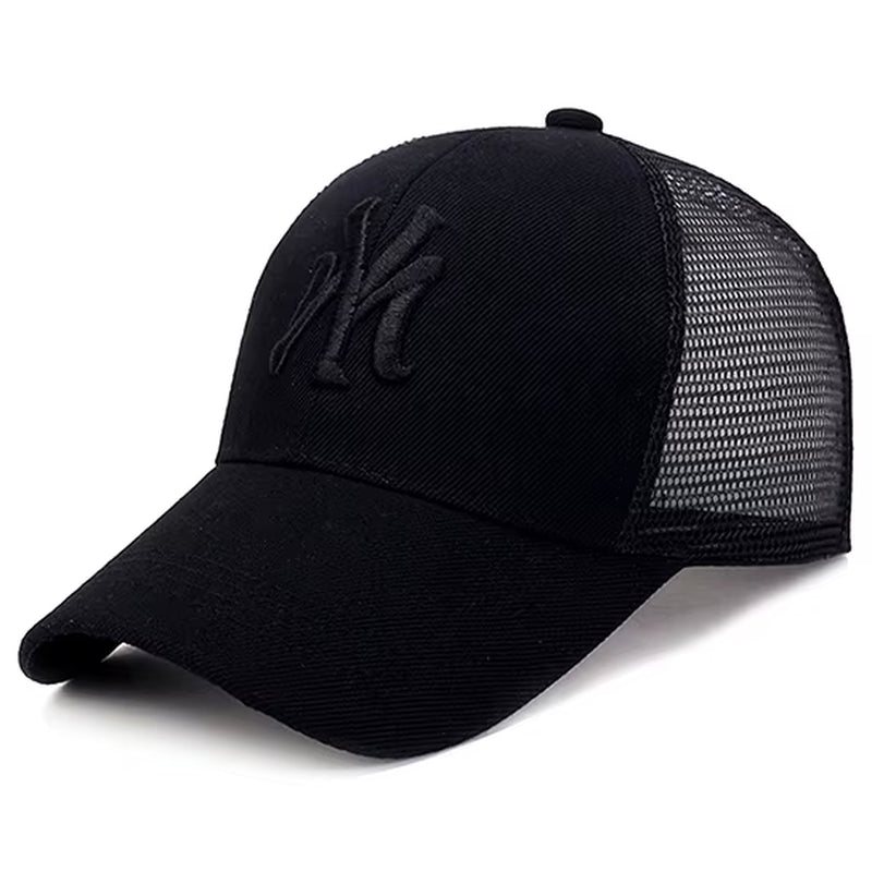 Summer Gauze Baseball Cap with Letter Embroidery Fashion Cap Outdoor Peaked Cap Men and Women Fashion Street Style Sun Hat